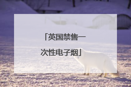 英国禁售一次性电子烟
