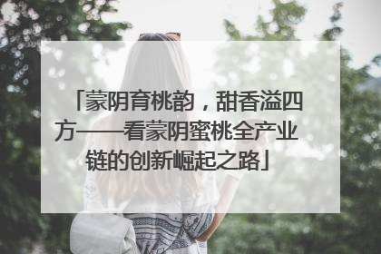 蒙阴育桃韵，甜香溢四方——看蒙阴蜜桃全产业链的创新崛起之路