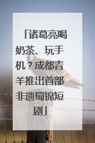 诸葛亮喝奶茶、玩手机？成都青羊推出首部非遗蜀锦短剧