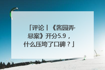 评论丨《酱园弄·悬案》开分5.9，什么压垮了口碑？