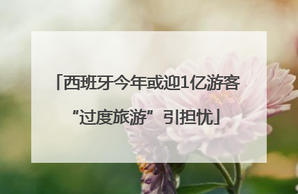西班牙今年或迎1亿游客 “过度旅游”引担忧