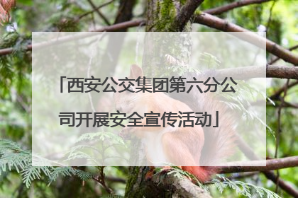 西安公交集团第六分公司开展安全宣传活动