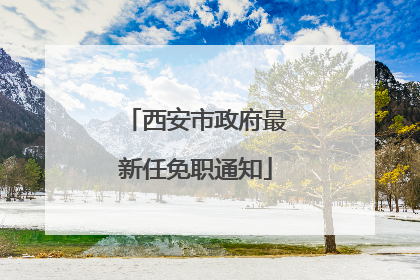 西安市政府最新任免职通知