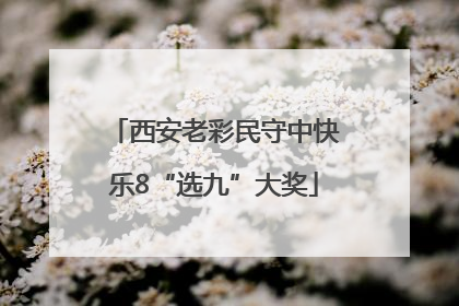西安老彩民守中快乐8“选九”大奖