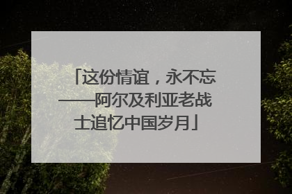 这份情谊，永不忘——阿尔及利亚老战士追忆中国岁月