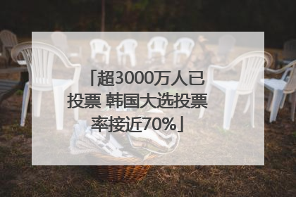 超3000万人已投票 韩国大选投票率接近70%