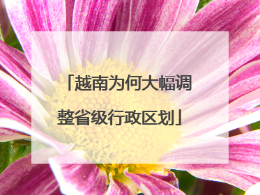越南为何大幅调整省级行政区划