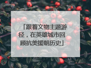 跟着文物主题游径，在英雄城市回顾抗美援朝历史