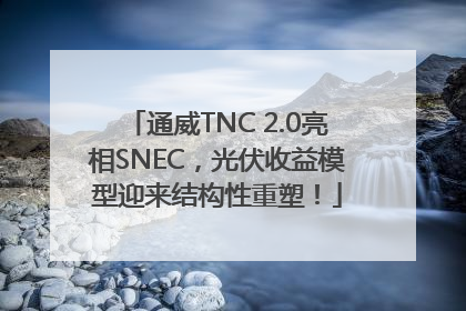 通威TNC 2.0亮相SNEC，光伏收益模型迎来结构性重塑！