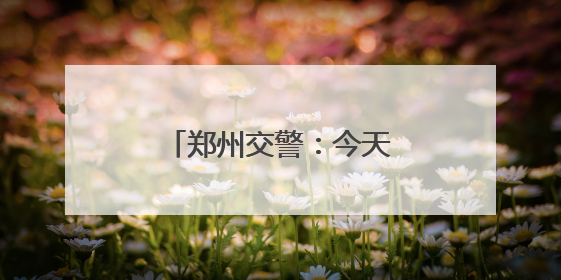 郑州交警：今天下午，多个路段临时交通管制！