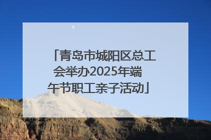 青岛市城阳区总工会举办2025年端午节职工亲子活动