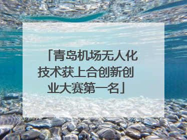 青岛机场无人化技术获上合创新创业大赛第一名