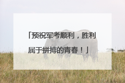 预祝军考顺利，胜利属于拼搏的青春！