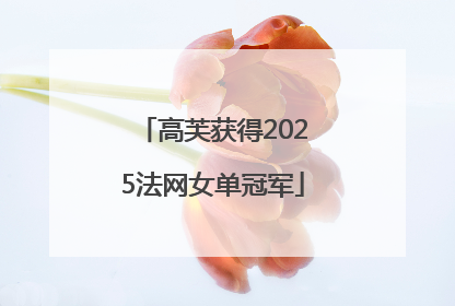 高芙获得2025法网女单冠军