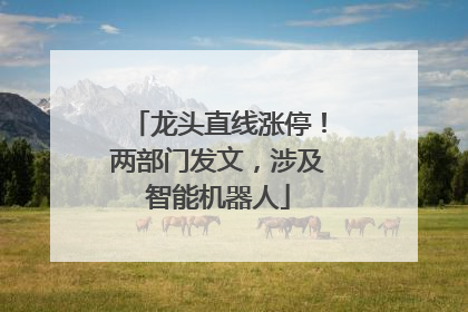 龙头直线涨停！两部门发文，涉及智能机器人