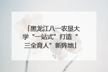 黑龙江八一农垦大学“一站式”打造“三全育人”新阵地