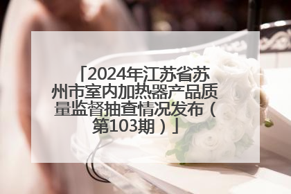 2024年江苏省苏州市室内加热器产品质量监督抽查情况发布（第103期）