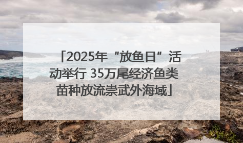 2025年“放鱼日”活动举行 35万尾经济鱼类苗种放流崇武外海域