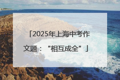 2025年上海中考作文题：“相互成全”