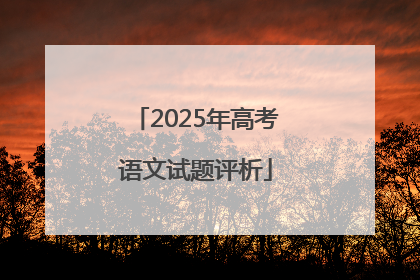 2025年高考语文试题评析