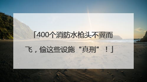 400个消防水枪头不翼而飞，偷这些设施“真刑”！