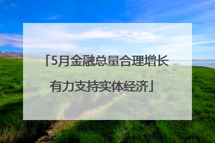 5月金融总量合理增长 有力支持实体经济