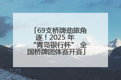 69支桥牌劲旅角逐！2025 年 “青岛银行杯” 全国桥牌团体赛开赛